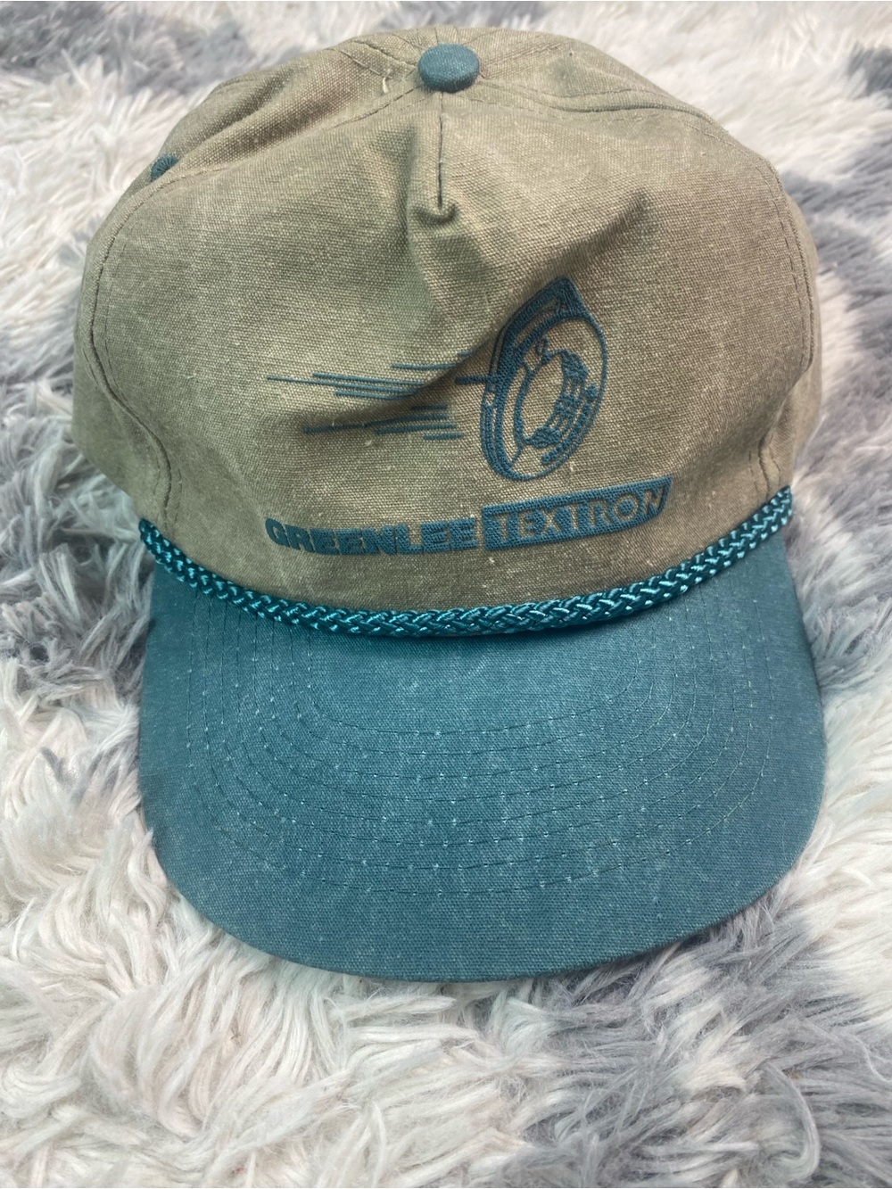 Vintage Greenlee Textron Trucker Snapback Green Cap Mens